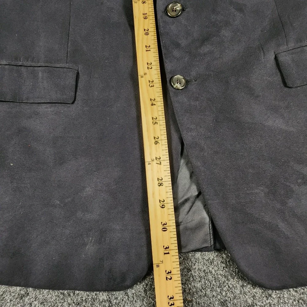 VTG Chaps Ralph Lauren Men's Velvet 3-Button Blazer Black 46R Sport‎ Coat Jacket